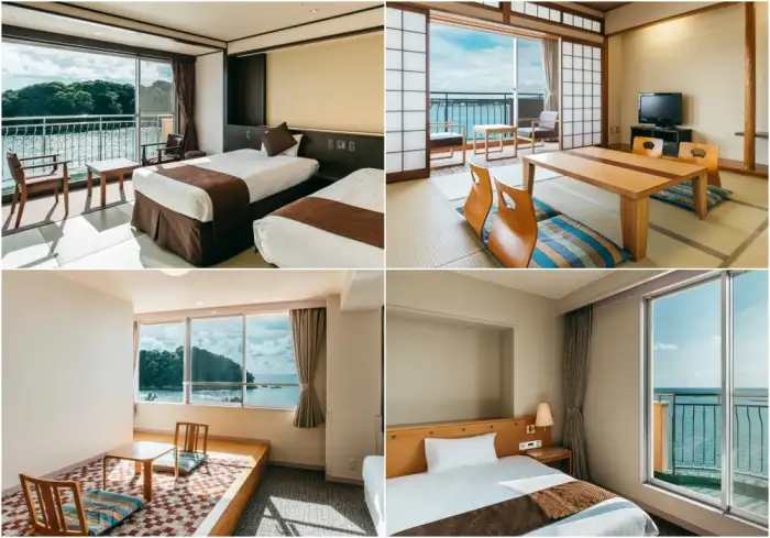【和歌山の宿泊施設】「亀のいホテル紀伊田辺」は、息を呑むような海の景色と海を見下ろす鳥居が自慢で、熊野古道巡礼の出発点として最適です。